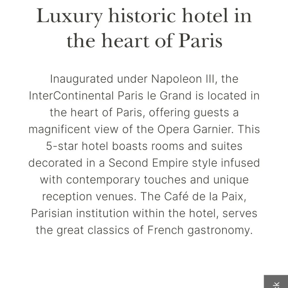 Intercontinental Hotel Paris Wooden Hanger